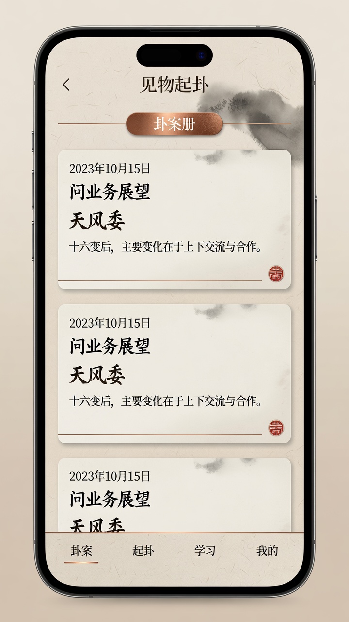 观物起卦 · 卦案册